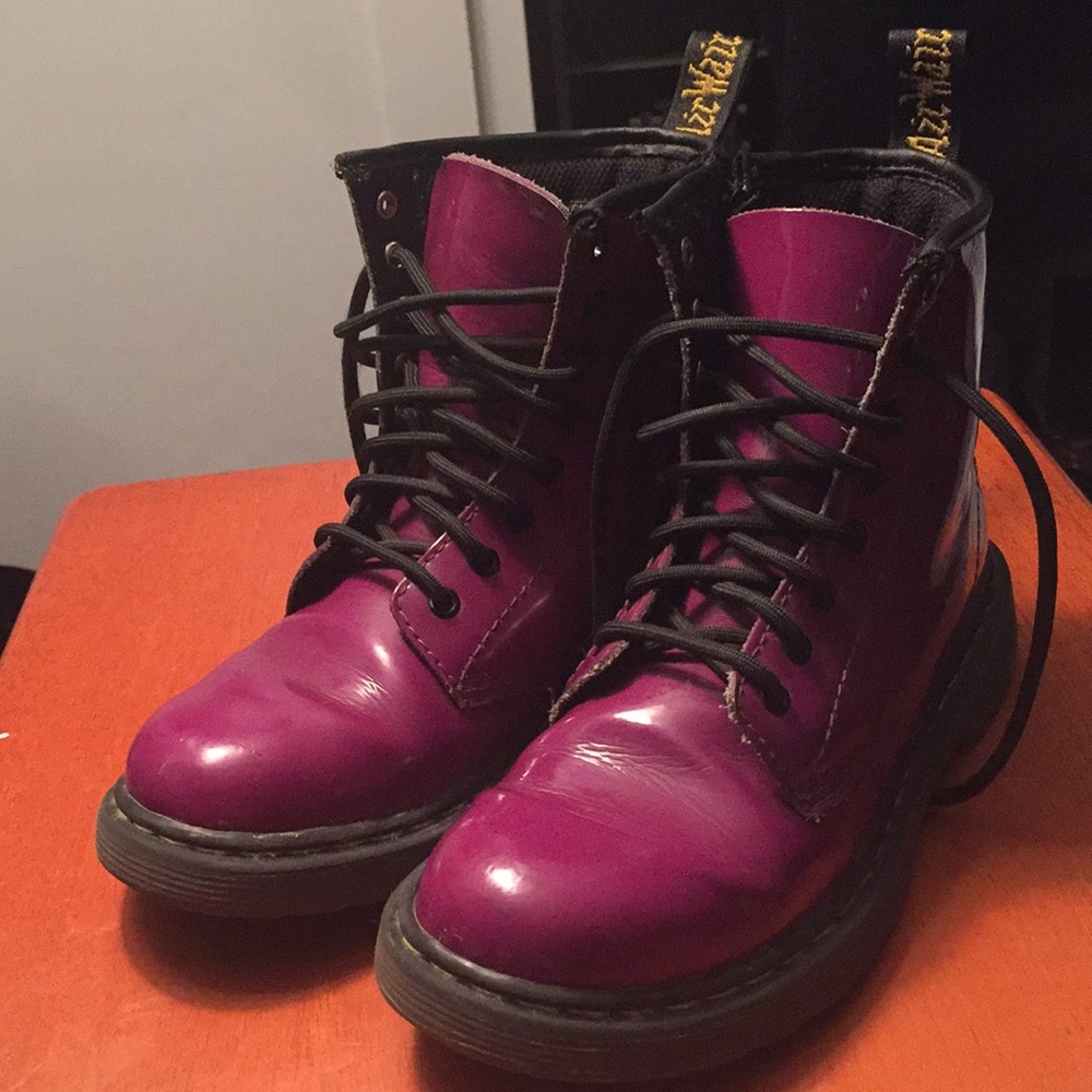 Purple patent leather dr.martens